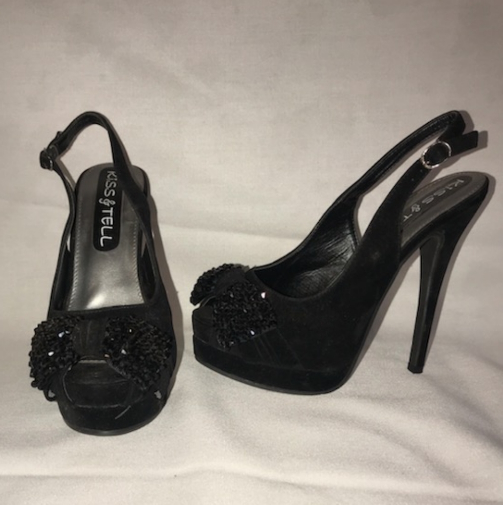 Black high heel stilettos